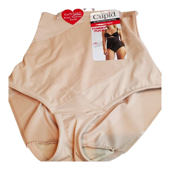 NWT Beige Cupid Women's Extra Firm Control Tummy Tuck High Waist Brief Shapewear - Picture 3 of 6